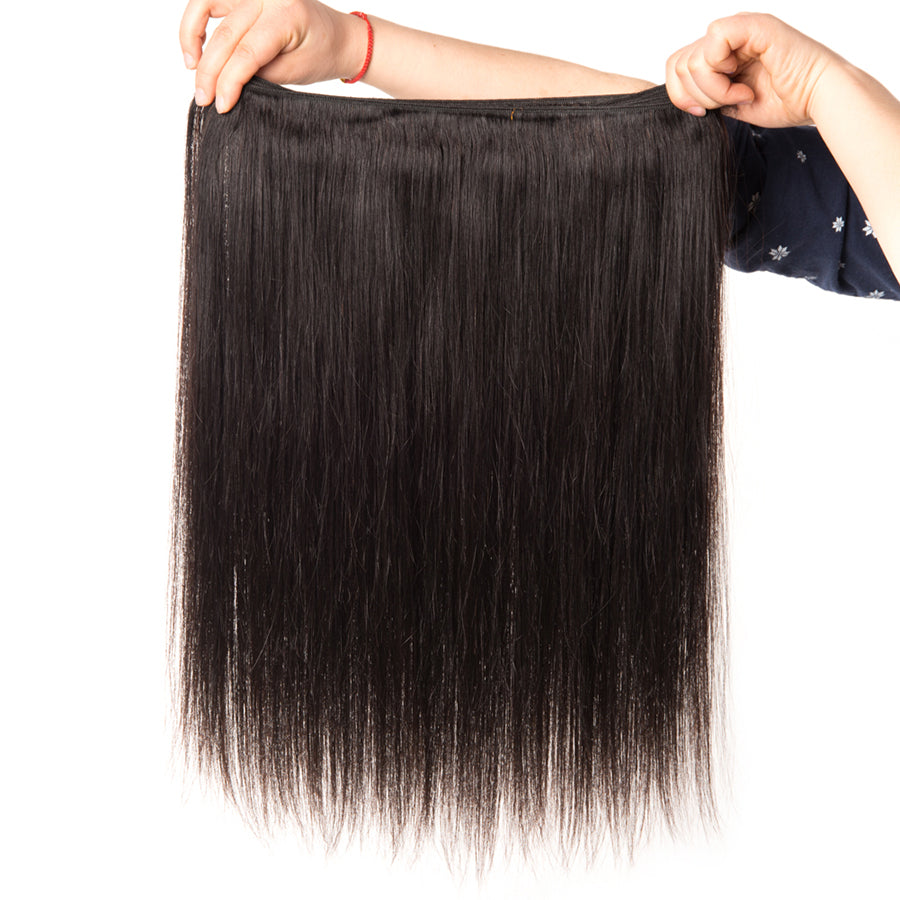 [Abyhair 10A] Brazilian Straight Hair 4 Bundles 100% Human Hair Weave Extensions
