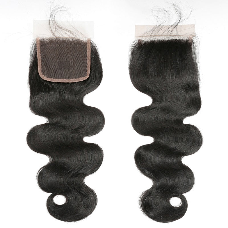 [Abyhair 9A] Body Wave Hair 4 Bundles With 4x4 Lace Closure Malaysian Human Hair