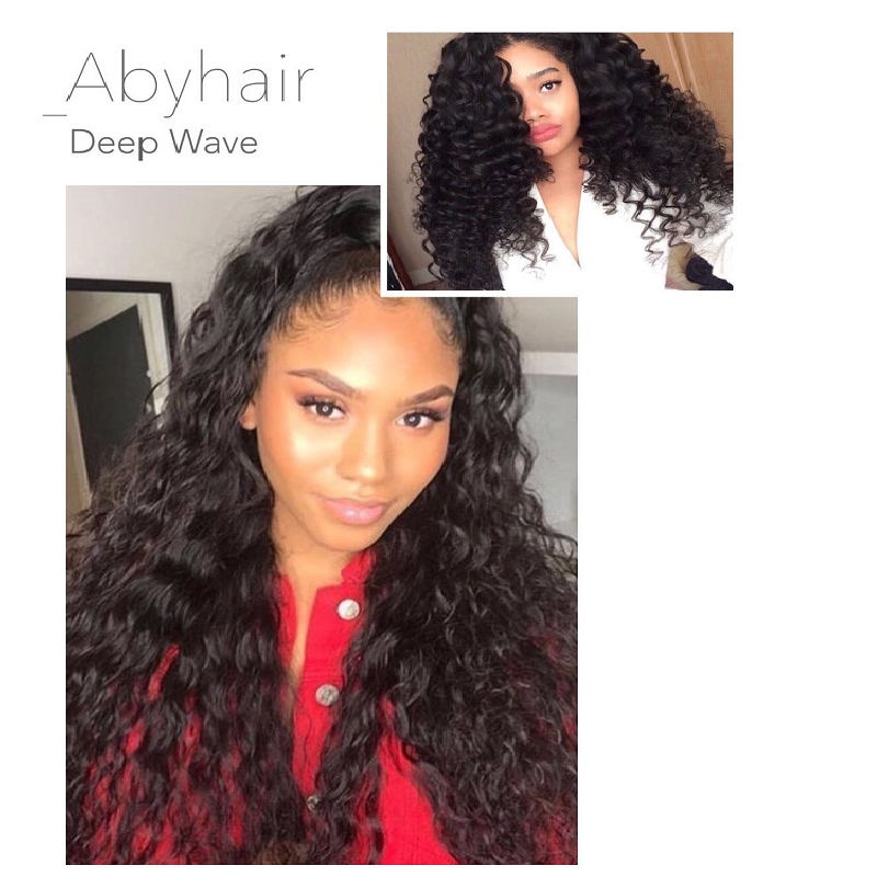 [Abyhair 8A] Malaysian 4 Bundles With 4x4 Lace Closure Deep Wave Remy Human Hair