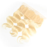 9A Virgin 613 Blonde Body Wave 13x4 Lace Frontal Closure Free Part