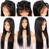Straight Hair 360 Lace Frontal Wig 180% Density Pre Plucked With Baby Hair