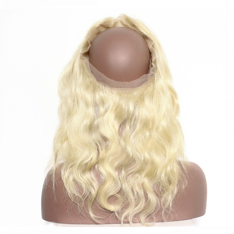 8A Virgin Body Wave 613 Blonde Pre Plucked 360 Lace Frontal Closure