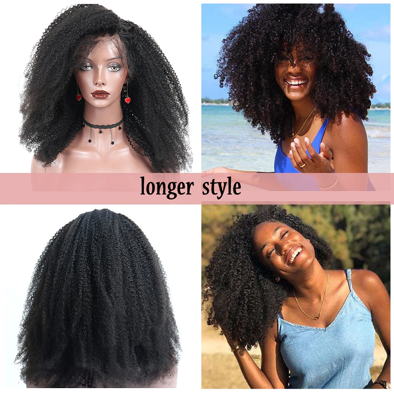 Afro Kinky Curly Lace Front Wig With Baby Hair Short Bob Human Hair Wigs For Women