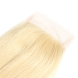 9A Virgin 613 Blonde Straight 4x4 Lace Closure Free Part Swiss Lace Closure