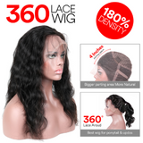 Body Wave 360 Lace Frontal Human Hair Wig 180% Density Pre Plucked With Baby Hair
