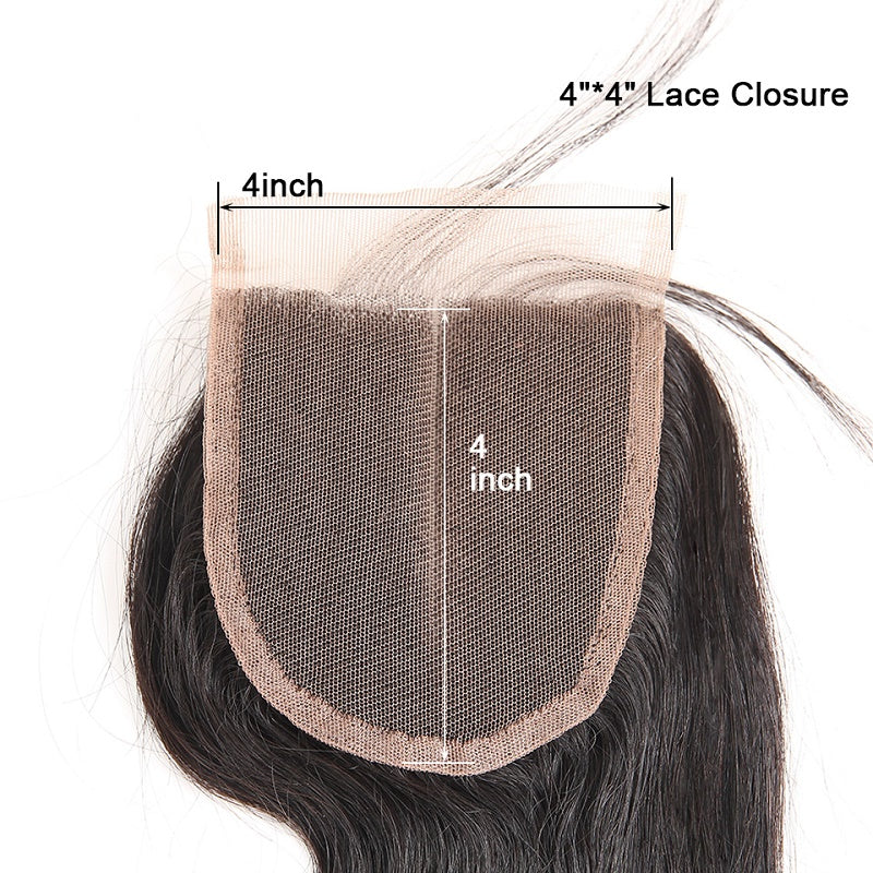 [Abyhair 10A] Virgin Body Wave 4x4 HD Lace Closure 130% Density Human Hair