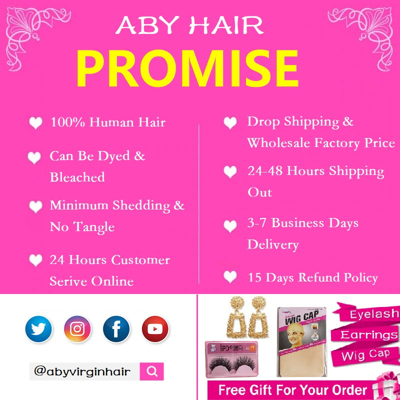 [Abyhair 10A] Ombre 1B/4/27 Brazilian Straight Hair 3 Bundles With 4 x 4 Lace Closure Free Part