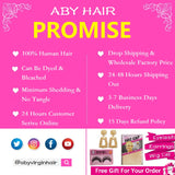 [Abyhair 9A] Straight Hair 4 Bundles With 4x4 Lace Closure Brazilian Human Hair