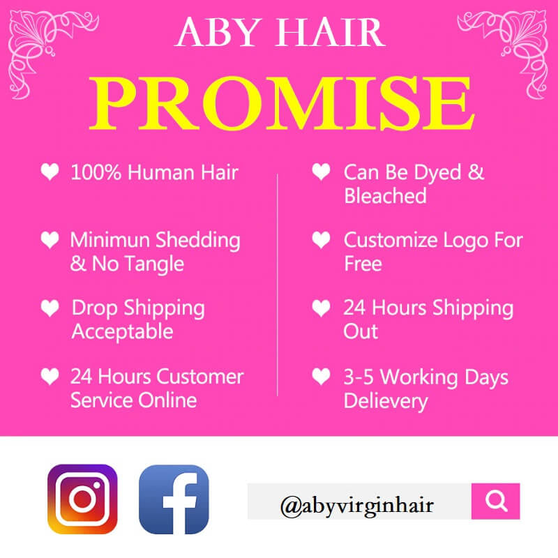 [Abyhair 9A] 360 lace Frontal Closure With 2 Bundles Peruvian Straight Hair Weave