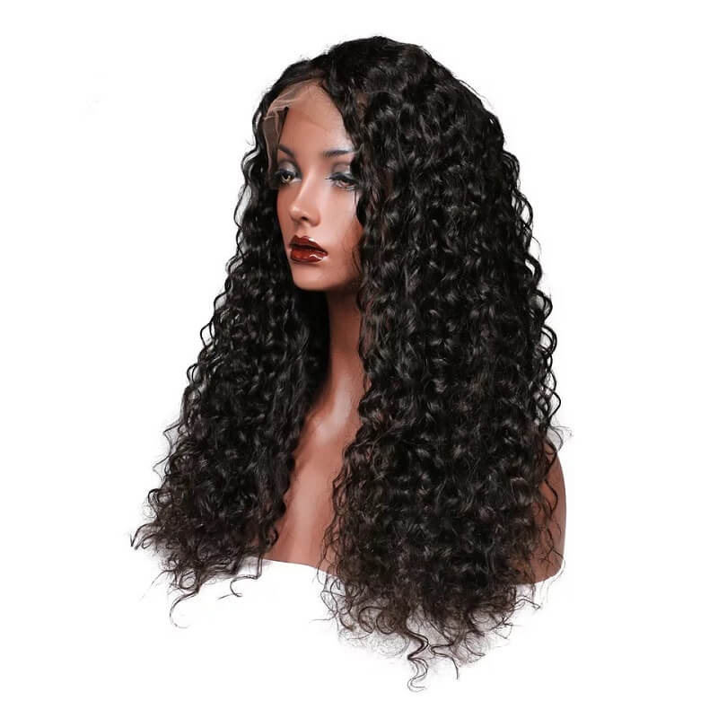 13x4 Deep Curly Lace Front Human Hair Wigs Pre Plucked With Baby Hair For Women