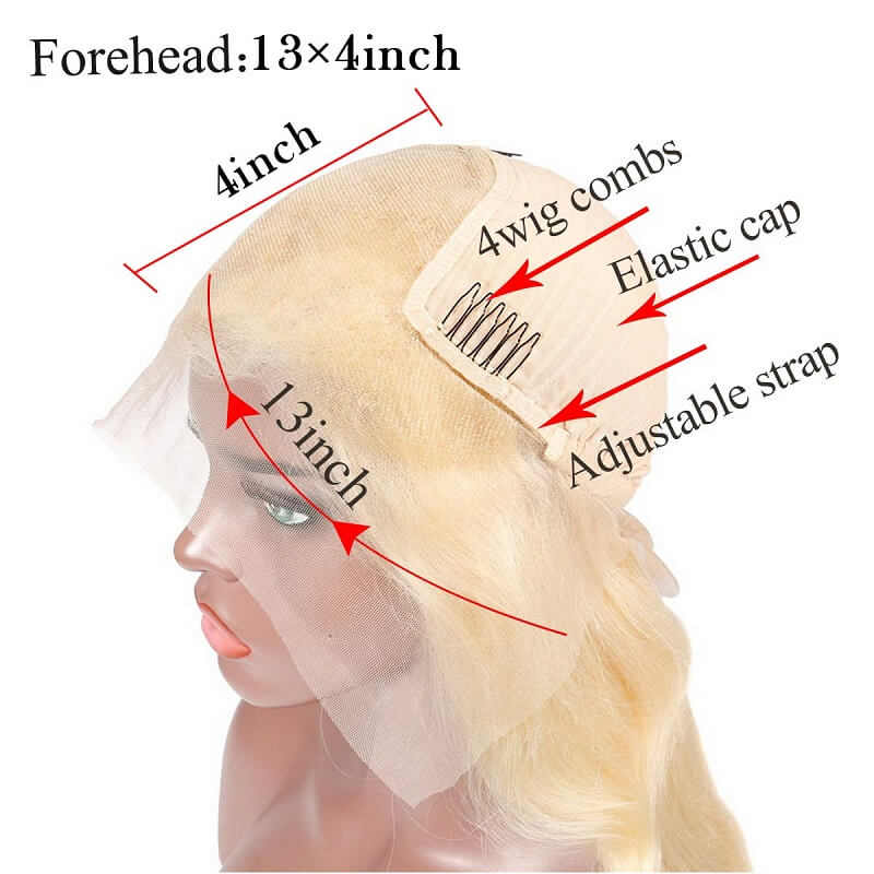 613 Blonde 13x4 Lace Front Wigs Body Wave Human Hair Pre Plucked With Baby Hair