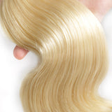 10A Virgin 613 Blonde Brazilian Body Wave 3 Bundles Human Hair Weave