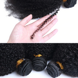 [Abyhair 10A]  Brazilian Afro Kinky Curly Hair 3 Bundles 100% Human Hair Weave Extensions