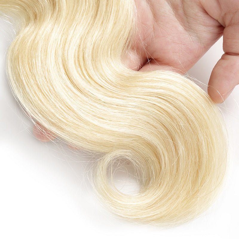 10A Virgin 613 Blonde Brazilian Body Wave 3 Bundles Human Hair Weave