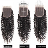 [Abyhair 10A] Kinky Curly 5x5 Lace Closure Human Hair Swiss Lace Closure Pre Plucked With Baby Hair