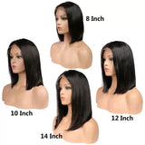 Short Bob Straight 360 Lace Frontal Wig Human Hair Lace Front Wigs With Baby Hair