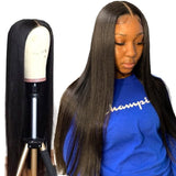 [Custom Unit] 26 28 30 inch Long Silky Straight Brazilian Human Hair Lace Front Wigs