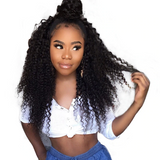 Afro Kinky Curly 13x6 Deep Part Lace Front Human Hair Wigs Pre Plucked With Baby Hair For Women