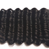 [Abyhair 10A] Malaysian Human Hair Deep Wave 3 Bundles With 4x4 Lace Closure Free Part