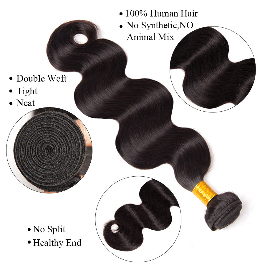 [Abyhair 9A] 3 Bundles Malaysian Body Wave Hair Weft Human Hair Weave