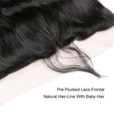 [Abyhair 10A] Indian Body Wave 3 Bundles With 13x 4 Lace Frontal Closure With Baby Hair