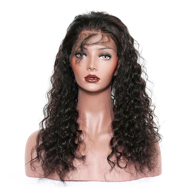[Abyhair 10A] Brazilian Deep Wave 2 Bundles With 360 lace Frontal Closure Virgin Human Hair