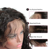 [Abyhair 10A] Peruvian Deep Wave 2 Bundles With 360 lace Frontal Closure Virgin Human Hair