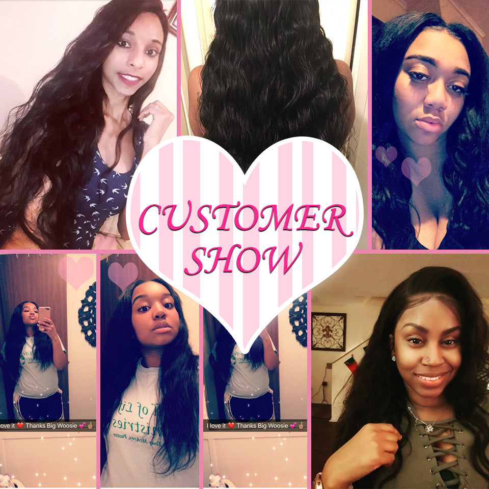 [Abyhair 9A] Body Wave 3 Bundles With 4x4 Lace Closure Brazilian Human Hair