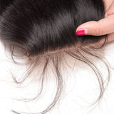 [Abyhair 9A] Straight Hair 4 Bundles With 4x4 Lace Closure Indian Human Hair