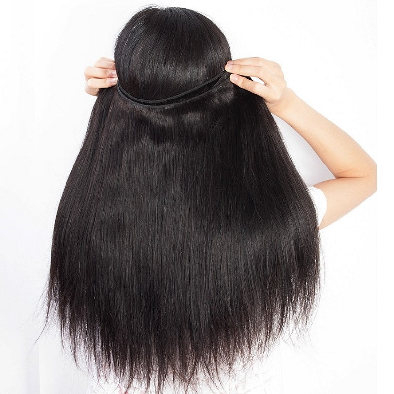 [Abyhair 9A] 3 Bundles Peruvian Straight Hair Weft Human Hair Weave