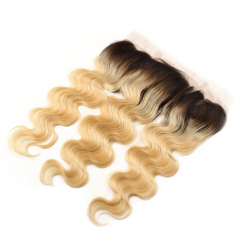 [Abyhair 10A] Ombre 1B/613 Brazilian Body Wave 3 Bundles With 13x4 Lace Frontal Closure