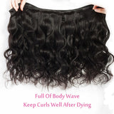 [Abyhair 9A] Body Wave 3 Bundles With 4x4 Lace Closure Peruvian Human Hair