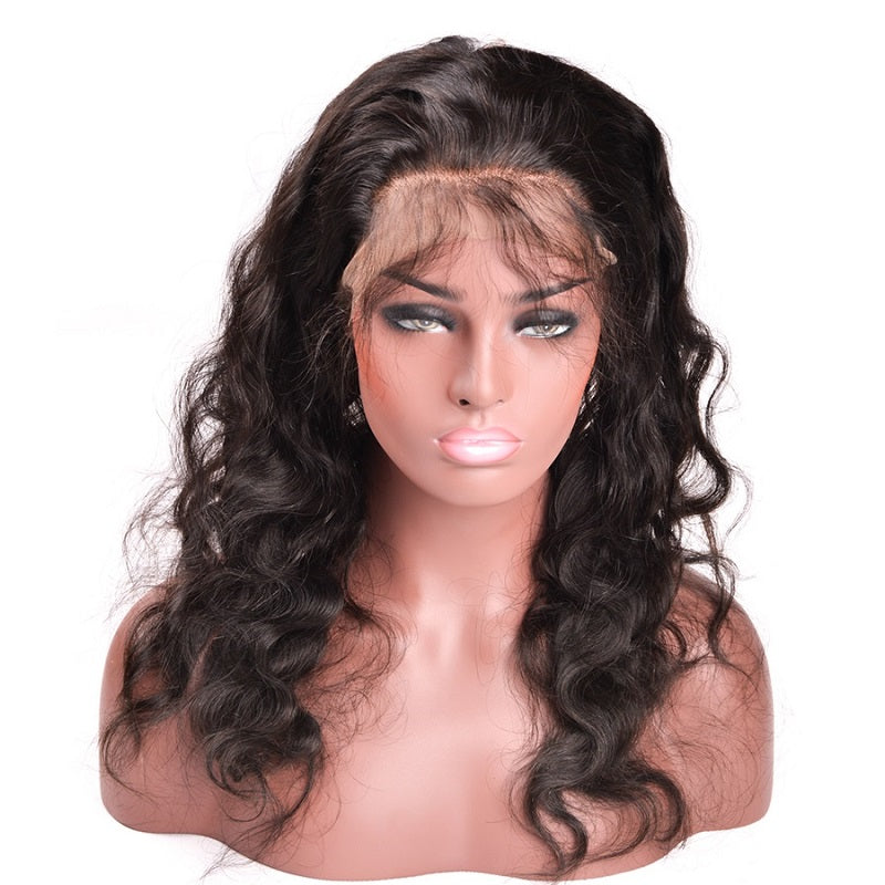 9A Virgin Body Wave 360 Lace Frontal Closure Bleached Knots 130% Density